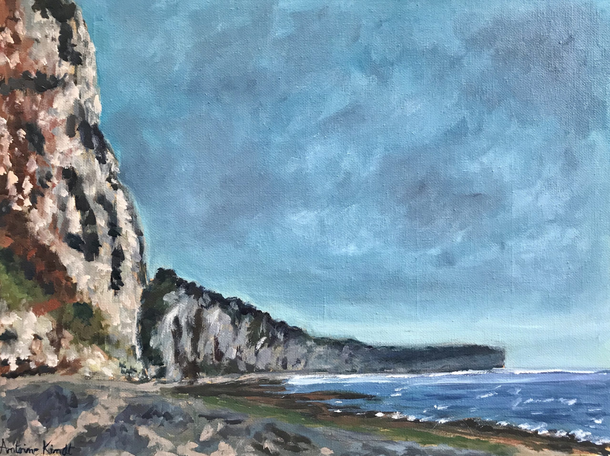 0A9EFBD3-0C16-41D8-B7CF-4BFD645E3909 Plein air painter spot Cliffs at Fécamp