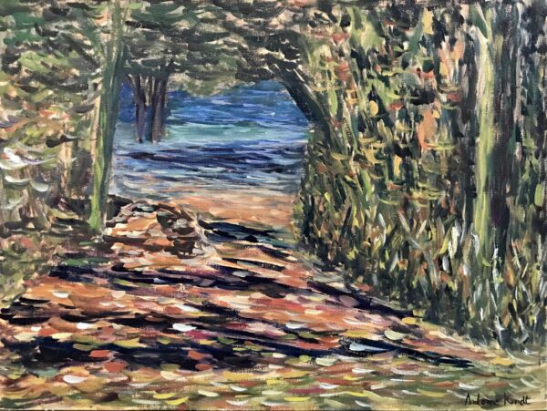 Chemin d’automne painting