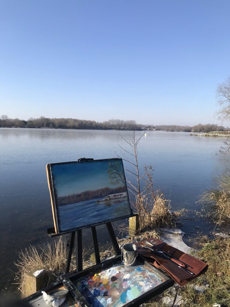 Frozen lake painting - Almost done