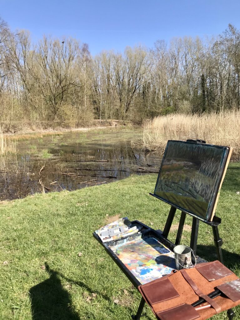 "Messy pond" painting - final step