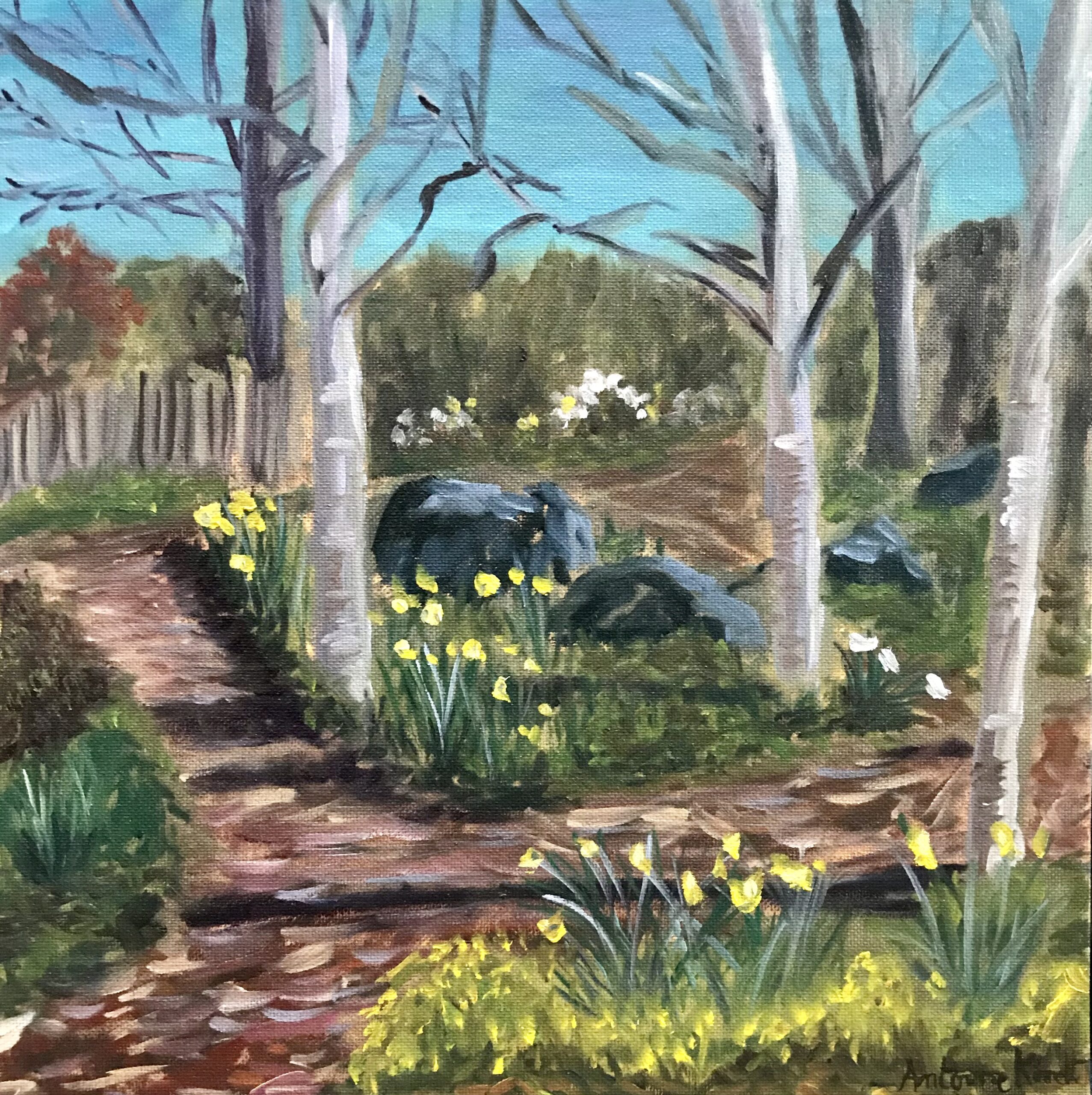 "The beginning of spring" painting