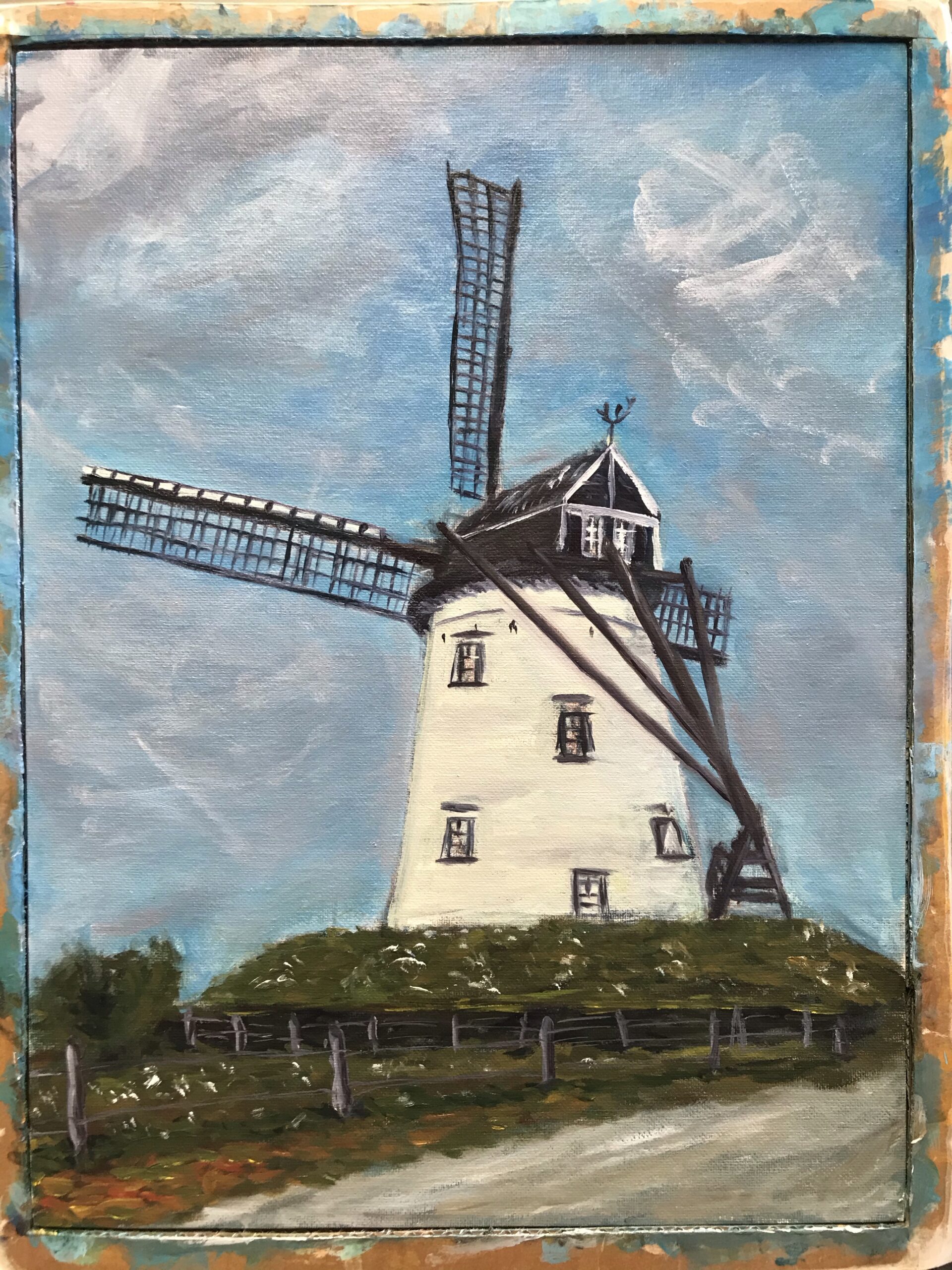 "A mill" painting - Final touch